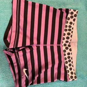 Purple and Black Nike Pro Shorts Woman’s Medium